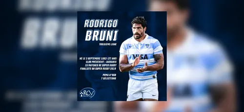 Rugby : Vannes accueille l'international argentin Rodrigo Bruni