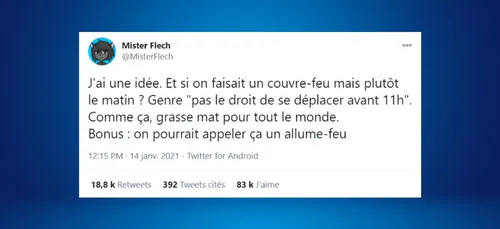 Couvre-feu à 18 h : Twitter a encore frappé !