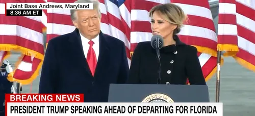 "Je reviendrai" : Trump quitte Washington