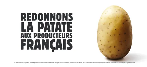 Burger King propose 1 kg de pommes de terre à ses clients