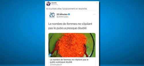 Pubis et carottes râpées : 20 Minutes parodié sur Twitter
