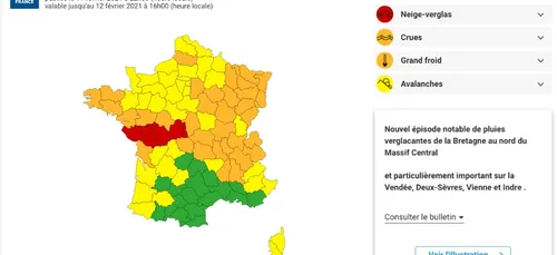 Neige-verglas : La Vendée, la Vienne, les Deux-Sèvres et l'Indre en...