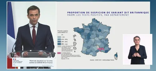 Covid-19 : le variant anglais majoritaire dans plusieurs départements