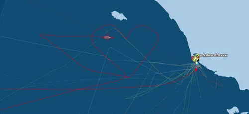 Vendée Globe : Sam Davies dessine un coeur avant d'arriver aux Sables