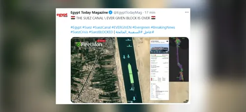 Ever Given : "reprise du trafic" selon l'Autorité du canal de Suez
