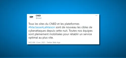 Ma classe à la maison : la plateforme du CNED encore inaccessible...