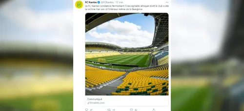 Le FC Nantes condamne l’attaque qui s’est déroulée après le match...