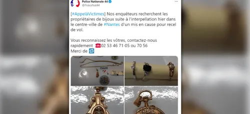 Nantes : la police recherche des propriétaires de bijoux volés