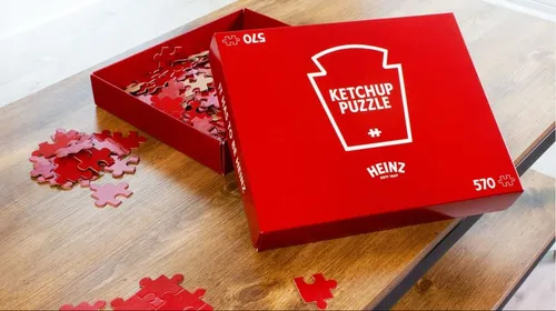 Heinz invente un puzzle... entièrement rouge !