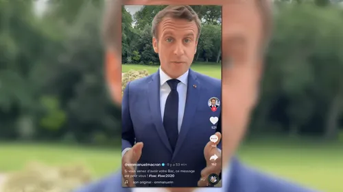 Emmanuel Macron se lance sur TikTok et félicite les bacheliers