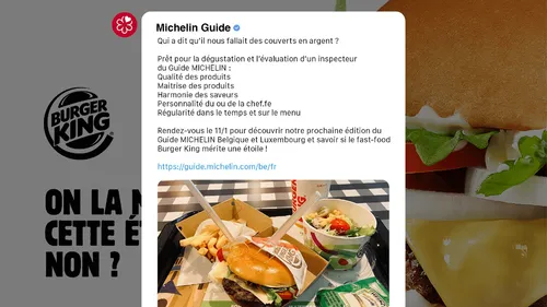 En Belgique, Burger King réclame une étoile au Guide Michelin