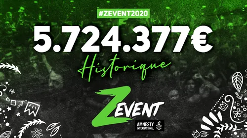 Le "Z Event" récolte plus de 5,7 millions d'euros pour Amnesty...