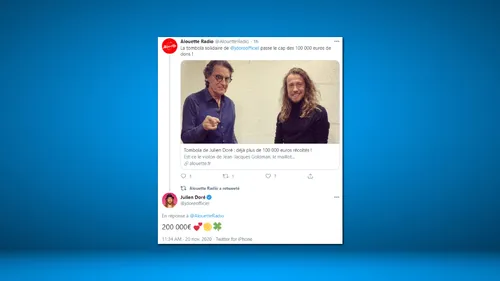 Plus de 200 000 euros pour la tombola solidaire de Julien Doré !