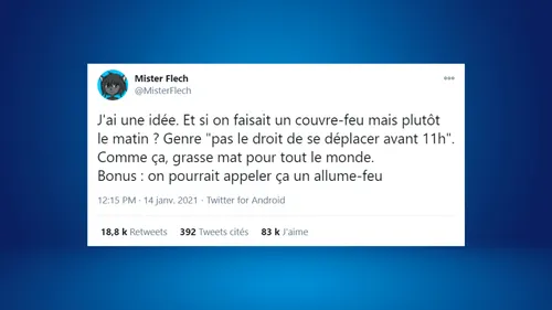 Couvre-feu à 18 h : Twitter a encore frappé !