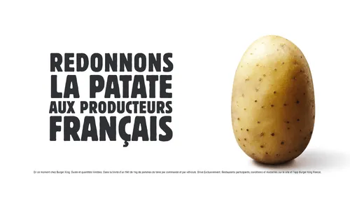 Burger King propose 1 kg de pommes de terre à ses clients