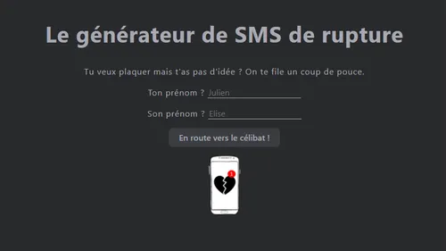 Insolite : deux étudiants inventent un générateur de SMS de rupture