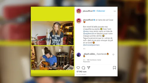 Julien Doré reprend "Je t’aime de ouf" de Wejdene sur Instagram