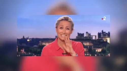 Anne-Sophie Lapix prise d’un fou rire lors du 20h de France 2