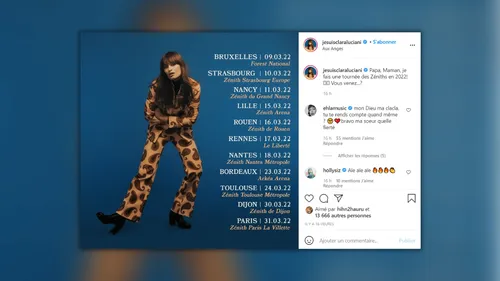 Clara Luciani annonce une tournée des Zénith en 2022