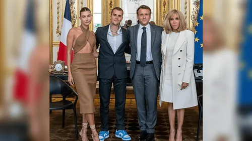 Rencontre insolite entre Justin Bieber et Emmanuel Macron