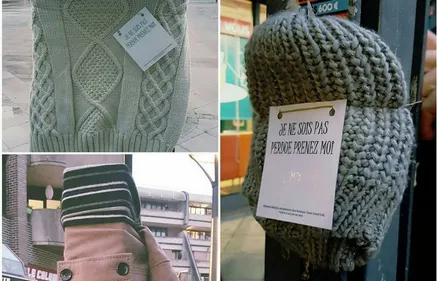 Solidarité: à Cergy, des vêtements suspendus aux arbres pour ceux...