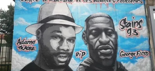A Stains, la fresque en hommage à Adama Traoré et George Floyd fait...