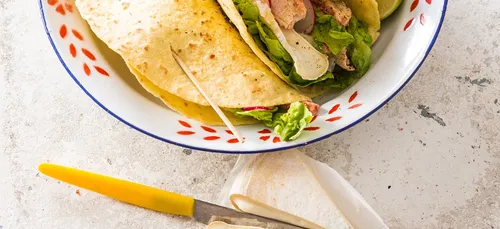 [RECETTE] Tacos de maïs au poulet tandoori et reblochon de Savoie