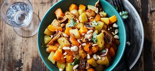 [RECETTE] Wok de pommes de terre, courge butternut et fruits secs