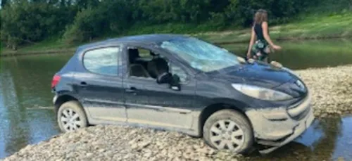 Une 207 échouée dans la Garonne mise aux enchères (Photos)
