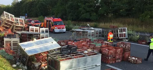Accident de poids-lourd sur la RN31