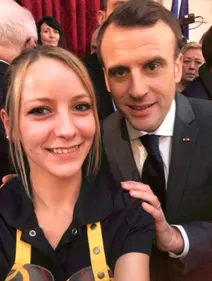 Doriane a servi la galette au président de la République