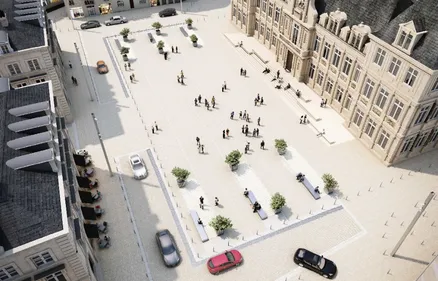 Un nouveau parvis pour l'hôtel de ville de Reims