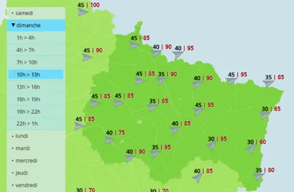 Coup de vent sur notre région