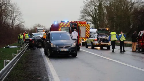Route coupée entre Laon et Reims