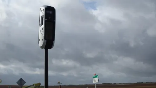 Un radar tourelle à la frontière de l'Aube.