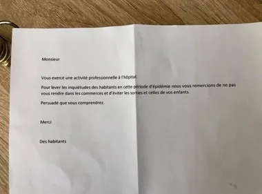 Un soignant visé par une lettre anonyme