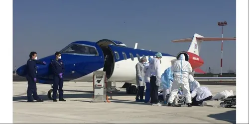 Une évacuation sanitaire par les airs