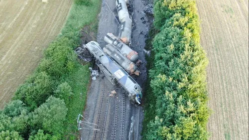 Collision entre un train et un poids-lourd