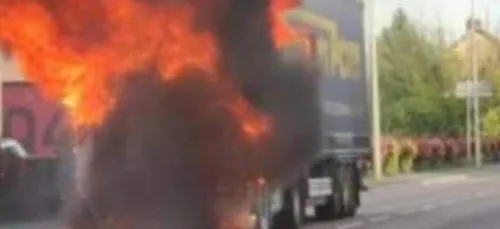 Camion en feu : une déviation mise en place à Fismes