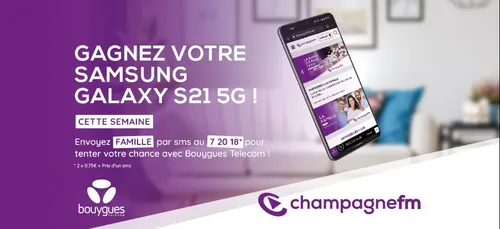 Gagnez votre Samsung Galaxy S21 5G avec Bouygues Telecom