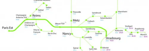 Reims -Strasbourg en seulement 1h18 en TGV !