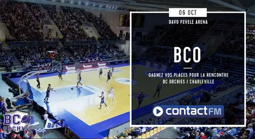 GAGNEZ VOS PLACES POUR LE MATCH BC ORCHIES - CHARLEVILLE