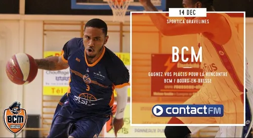 GAGNEZ VOS PLACES POUR LE MATCH BCM - BOURG-EN-BRESSE