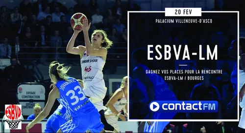 GAGNEZ VOS PLACES POUR LE MATCH ESBVA - BOURGES