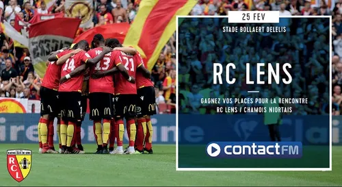 GAGNEZ VOS PLACES POUR LE MATCH RC LENS /CHAMOIS NIORTAIS
