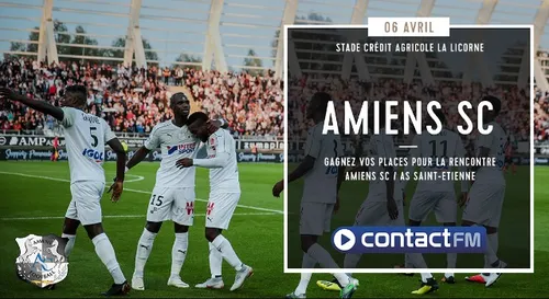 GAGNEZ VOS PLACES POUR LE MATCH AMIENS SC / AS ST-ETIENNE