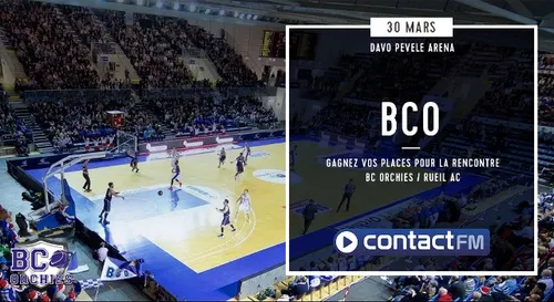 GAGNEZ VOS PLACES POUR LE MATCH BC ORCHIES / RUEIL AC