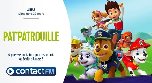 GAGNEZ VOS PLACES POUR LE SPECTACLE DE PAT'PATROUILLE