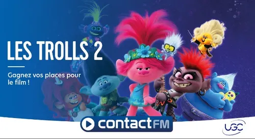 GAGNEZ VOS PLACES DE CINÉMA POUR LE FILM "LES TROLLS 2 - LA TOURNÉE...