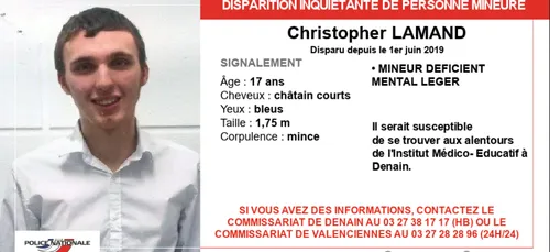 Nord : appel à témoins pour retrouver un adolescent de 17 ans